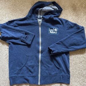 Local Motion Navy Zip-Up Hoodie | Surf Style Sweatshirt (M?)